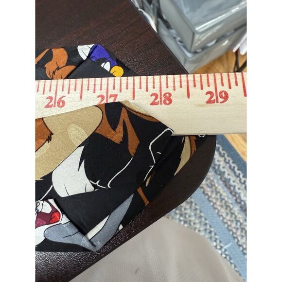 VTG Looney Tunes 1994 Silk Tie Bugs‎ Taz Sylvester Tweety Wile e Road Runner - Picture 6 of 11